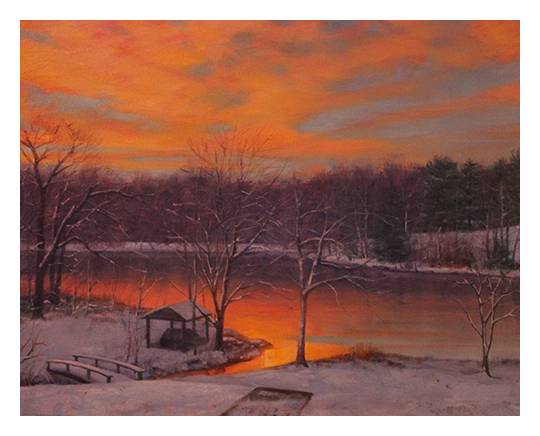 An oil on linen measuring 24