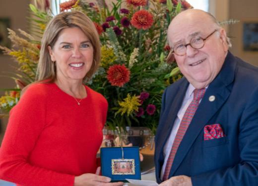 First Lady with Virginia State Capitol Christmas Ornament