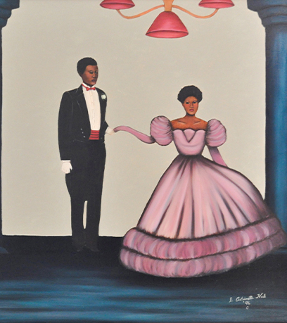 The Curtsey, painting by Antoinette Hale.