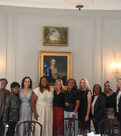 The First Lady with female military leaders.
