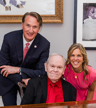 A photo of Bob with the Governor and the First Lady