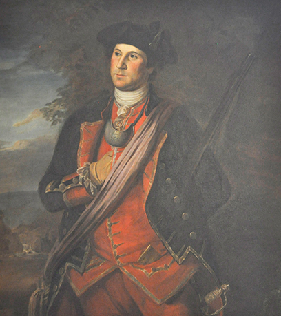 Charles Willson Peale's painting of a young George Washington.